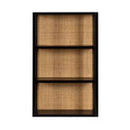 Mensola a muro a 3 ripiani in rattan e legno da 30".
