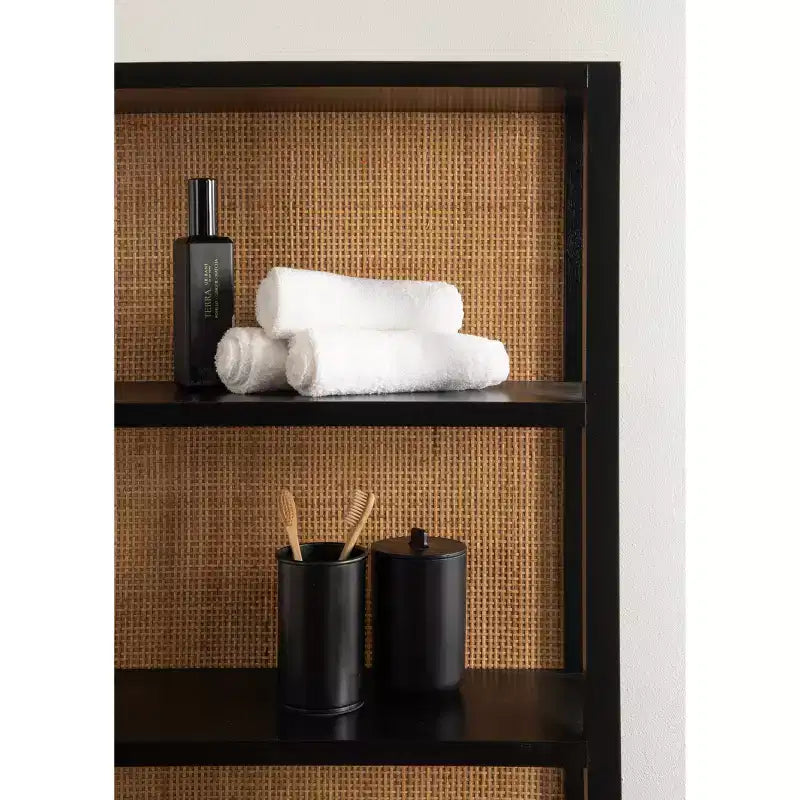 Mensola a muro a 3 ripiani in rattan e legno da 30".
