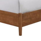 Letto con piattaforma moderno di metà secolo Riverstone con testiera imbottita
