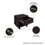 Set di 2 Comodini con Cassetto e Ripiano Aperto