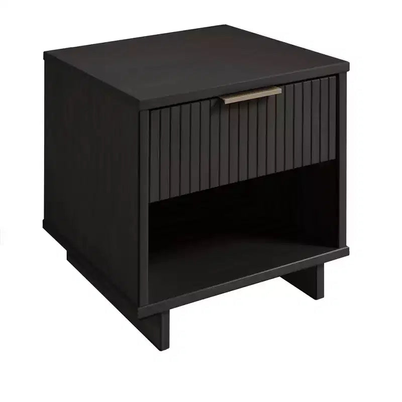 Set di 2 Comodini con Cassetto e Ripiano Aperto