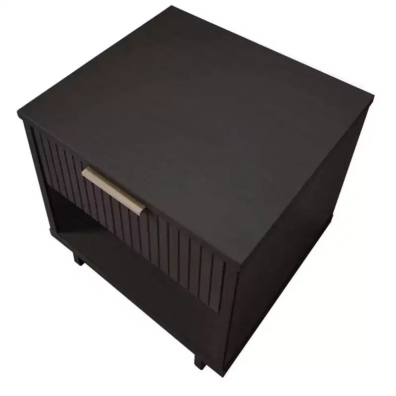 Set di 2 Comodini con Cassetto e Ripiano Aperto