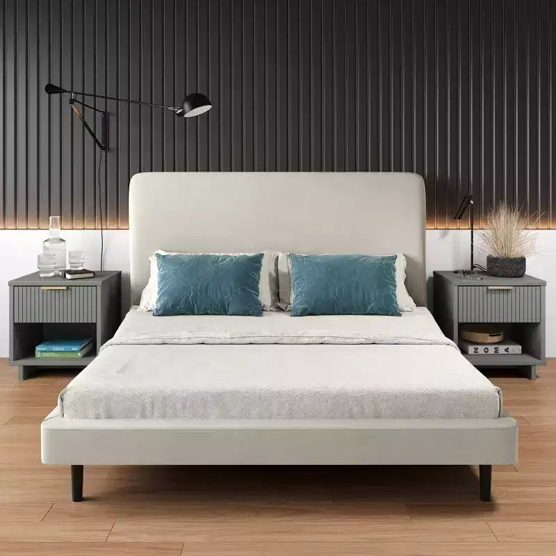 Set di 2 Comodini con Cassetto e Ripiano Aperto