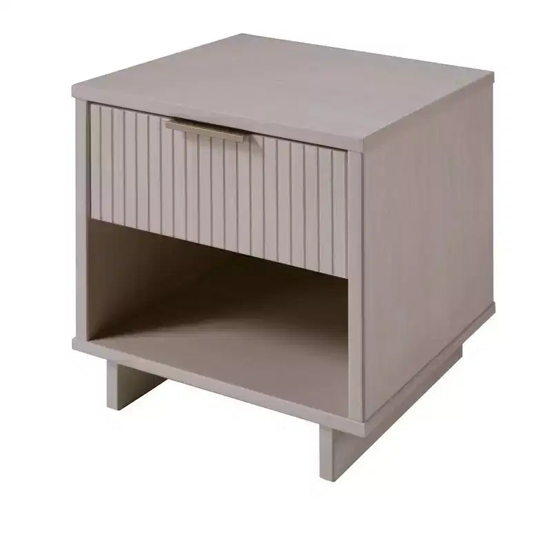 Set di 2 Comodini con Cassetto e Ripiano Aperto