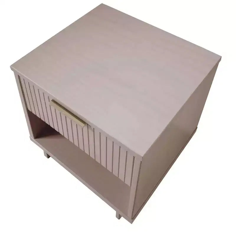 Set di 2 Comodini con Cassetto e Ripiano Aperto