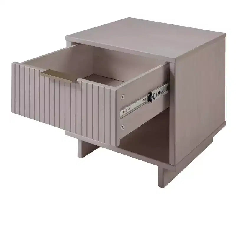 Set di 2 Comodini con Cassetto e Ripiano Aperto