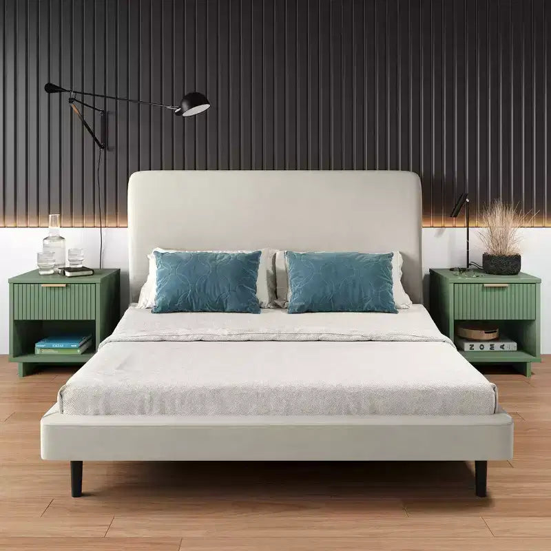 Set di 2 Comodini con Cassetto e Ripiano Aperto