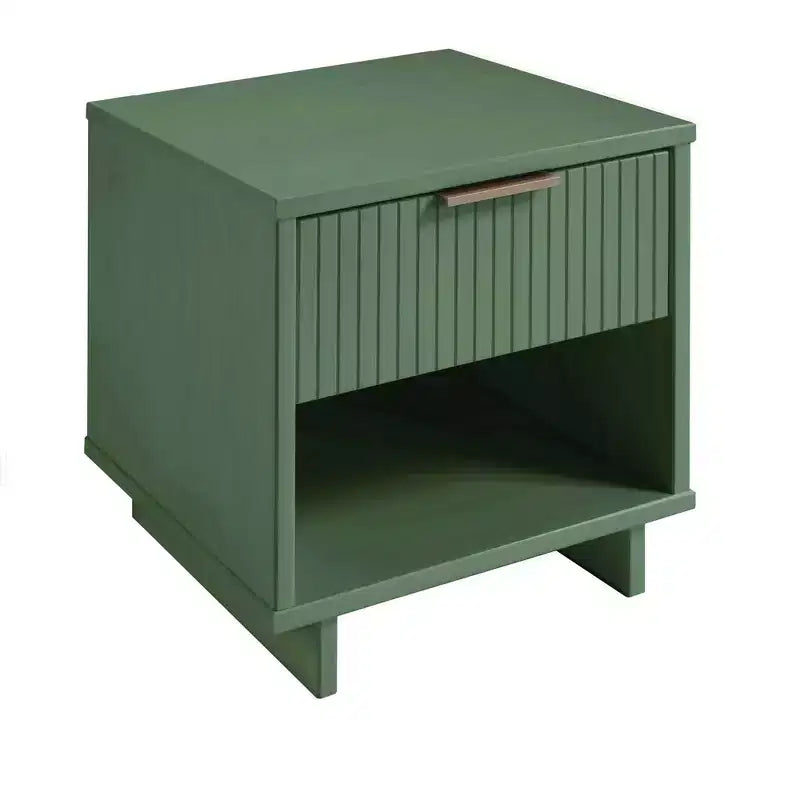 Set di 2 Comodini con Cassetto e Ripiano Aperto
