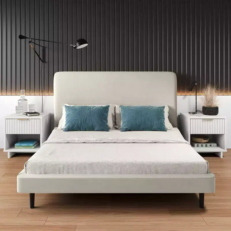 Set di 2 Comodini con Cassetto e Ripiano Aperto