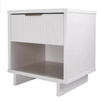 Set di 2 Comodini con Cassetto e Ripiano Aperto