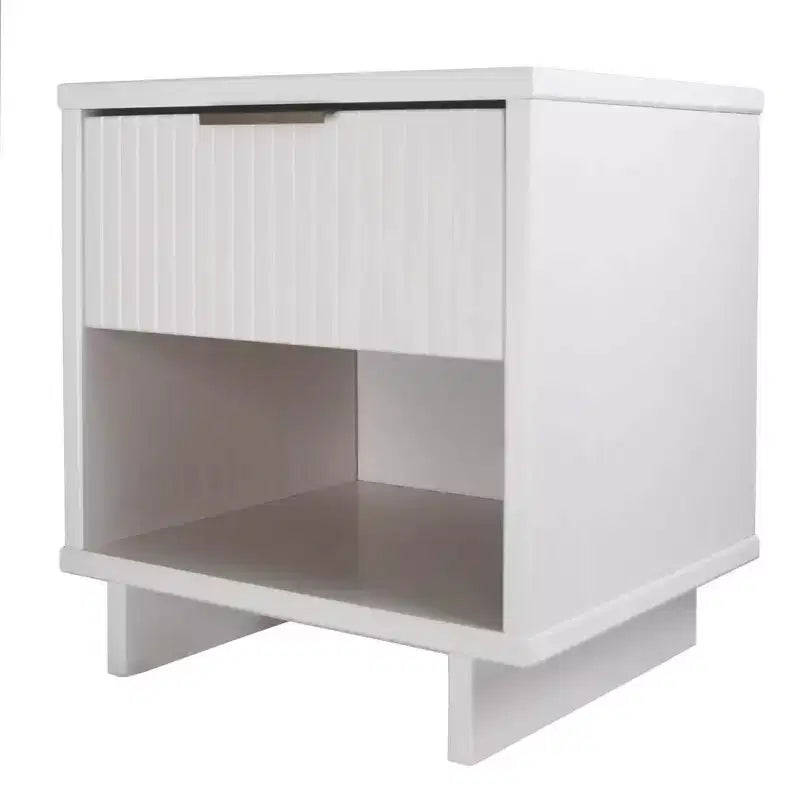 Set di 2 Comodini con Cassetto e Ripiano Aperto