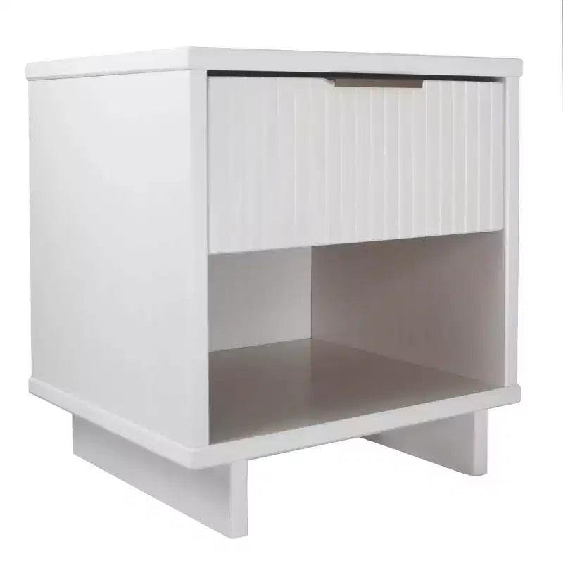 Set di 2 Comodini con Cassetto e Ripiano Aperto