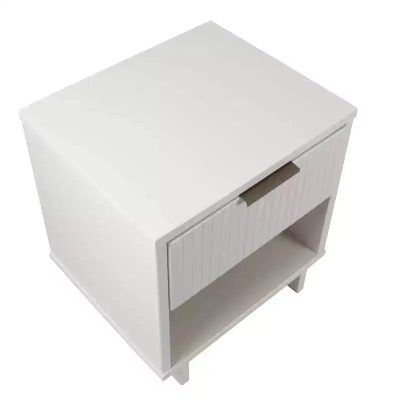 Set di 2 Comodini con Cassetto e Ripiano Aperto