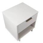 Set di 2 Comodini con Cassetto e Ripiano Aperto