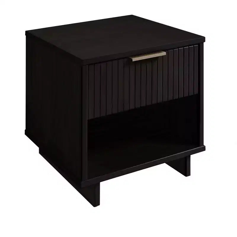 Set di 2 Comodini con Cassetto e Ripiano Aperto