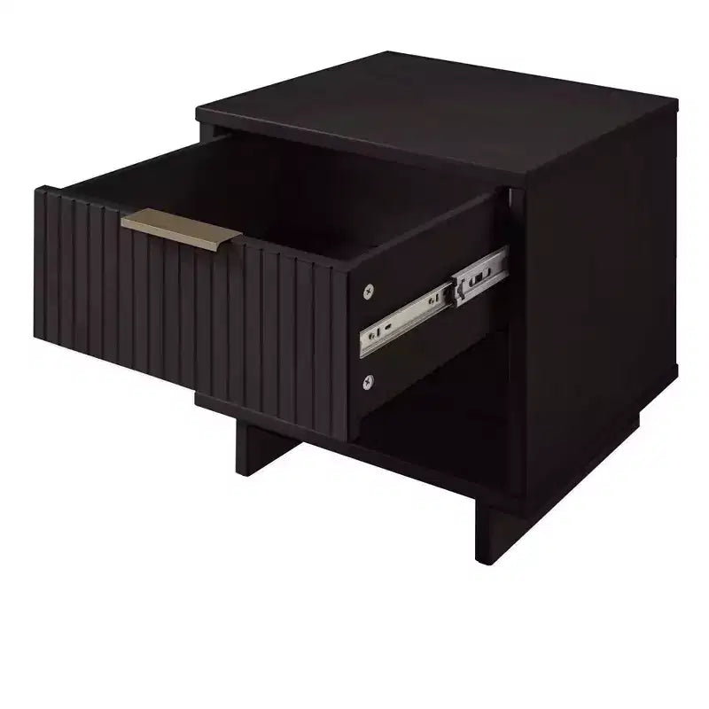 Set di 2 Comodini con Cassetto e Ripiano Aperto
